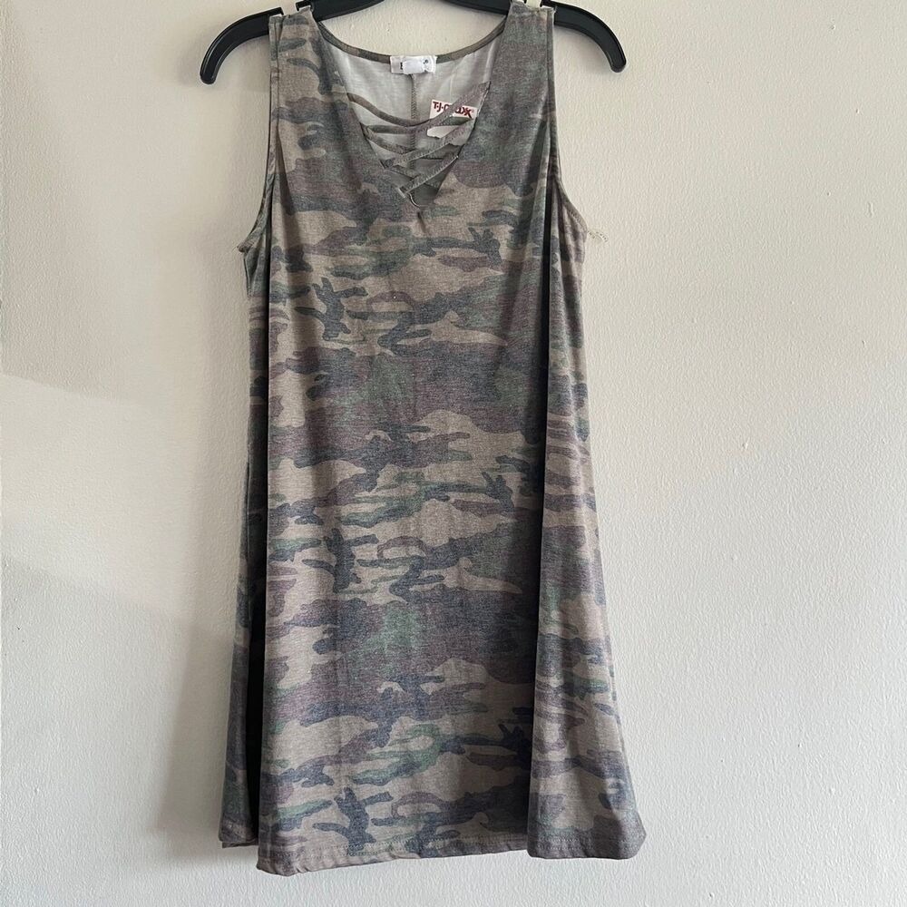Exist Camo Tank Dress Style# LSD 7398 RN 112932 Size M